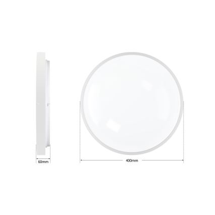 Brilagi - LED dimmelhető mennyezeti lámpa GLASS POOL DOUBLE LED/48W/230V 3000-6000K 40 cm fehér + távirányító