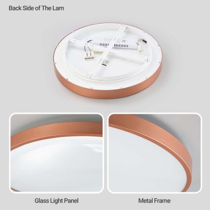 BRILAGI - LED dimmelhető mennyezeti lámpa GLASS POOL DOUBLE LED/48W/230V átmérő 40 cm rézszínű + távirányító
