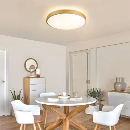 Brilagi - LED fényerőszabályozható mennyezeti lámpatest GLASS POOL DOUBLE LED/60W/230V 3000-6000K 50 cm aranyszínű + távirányító