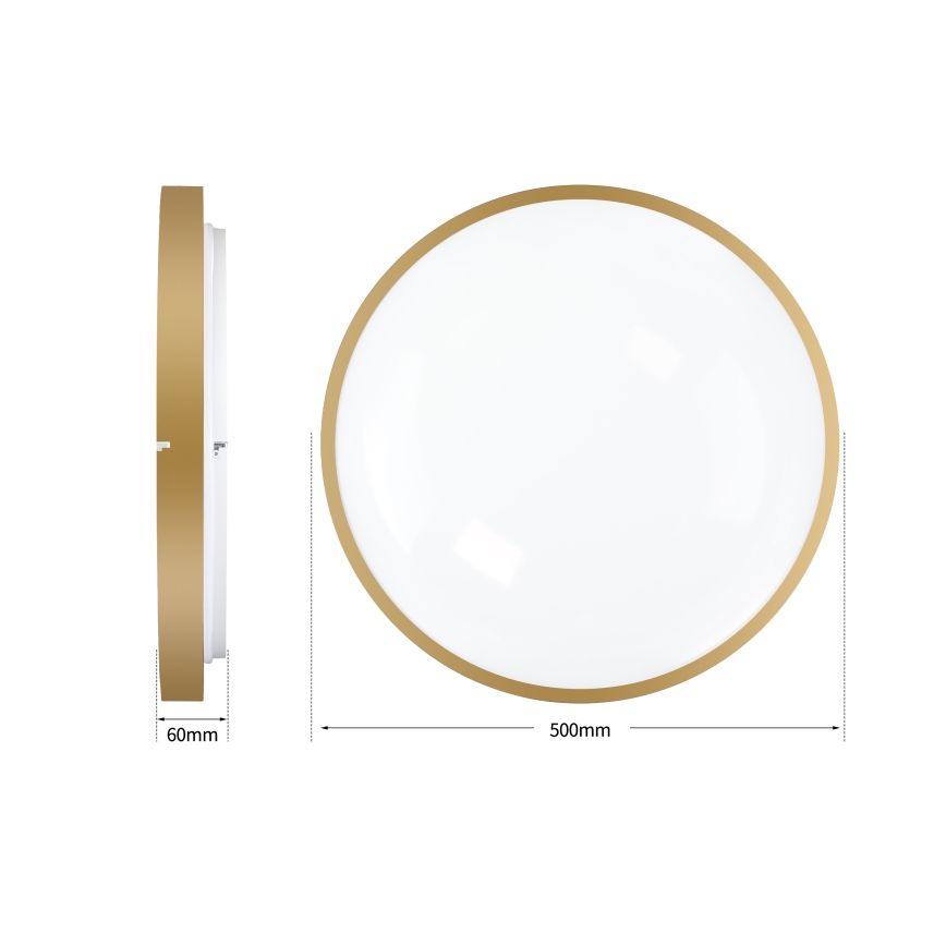 Brilagi - LED fényerőszabályozható mennyezeti lámpatest GLASS POOL DOUBLE LED/60W/230V 3000-6000K 50 cm aranyszínű + távirányító
