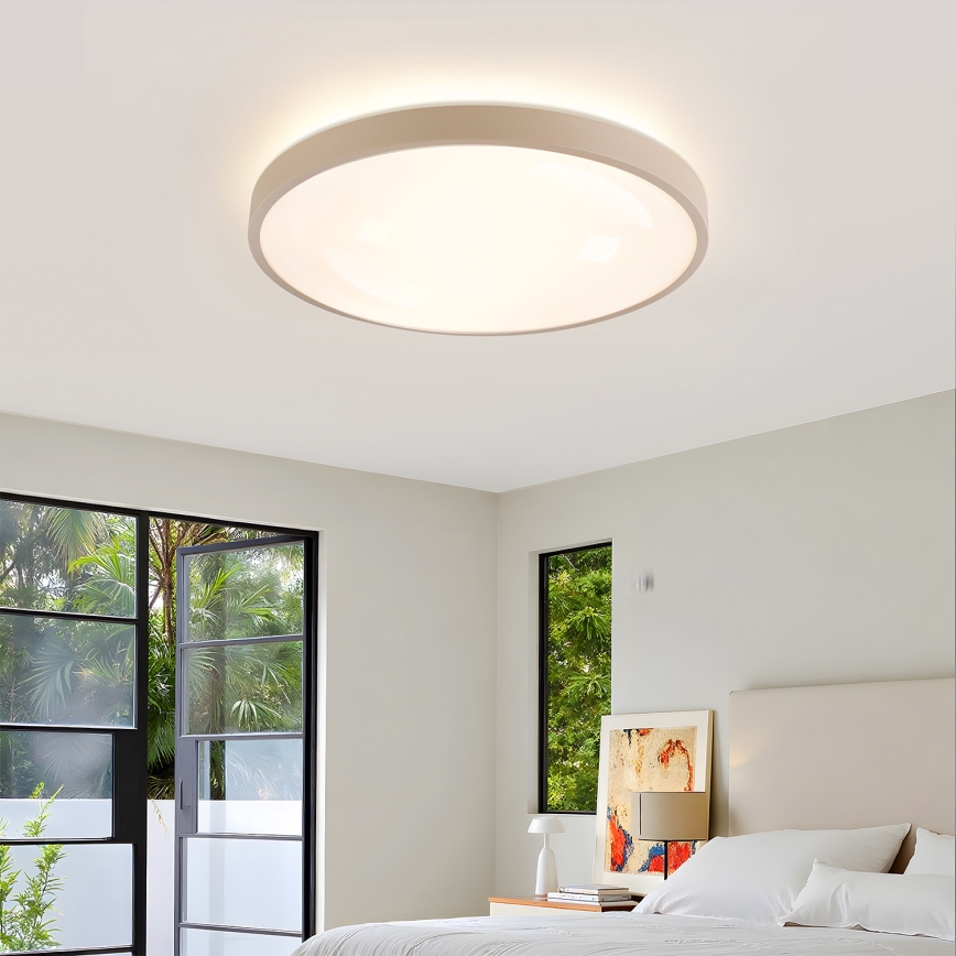 Brilagi - LED Dimmelhető mennyezeti lámpatest GLASS POOL DOUBLE LED/60W/230V 3000-6000K 50 cm bézs + távirányító