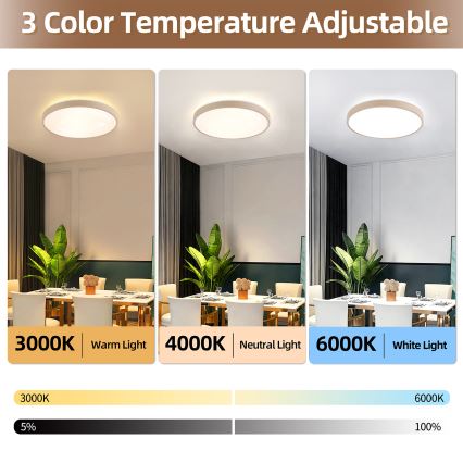 Brilagi - LED Dimmelhető mennyezeti lámpatest GLASS POOL DOUBLE LED/60W/230V 3000-6000K 50 cm bézs + távirányító
