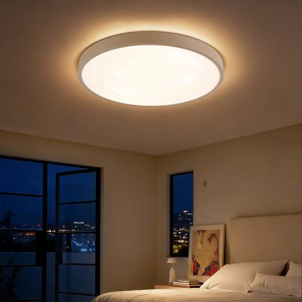 Brilagi - LED Dimmelhető mennyezeti lámpatest GLASS POOL DOUBLE LED/60W/230V 3000-6000K 50 cm bézs + távirányító