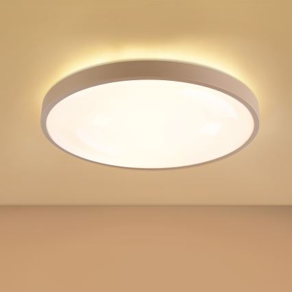 Brilagi - LED Dimmelhető mennyezeti lámpatest GLASS POOL DOUBLE LED/60W/230V 3000-6000K 50 cm bézs + távirányító