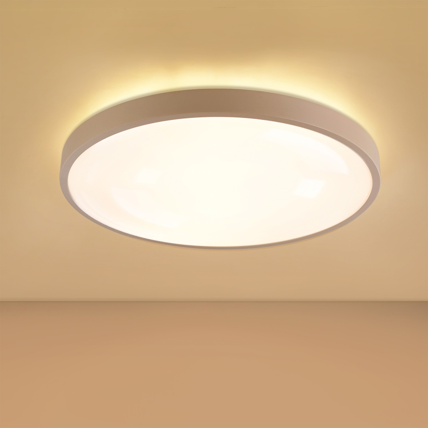 Brilagi - LED Dimmelhető mennyezeti lámpatest GLASS POOL DOUBLE LED/60W/230V 3000-6000K 50 cm bézs + távirányító