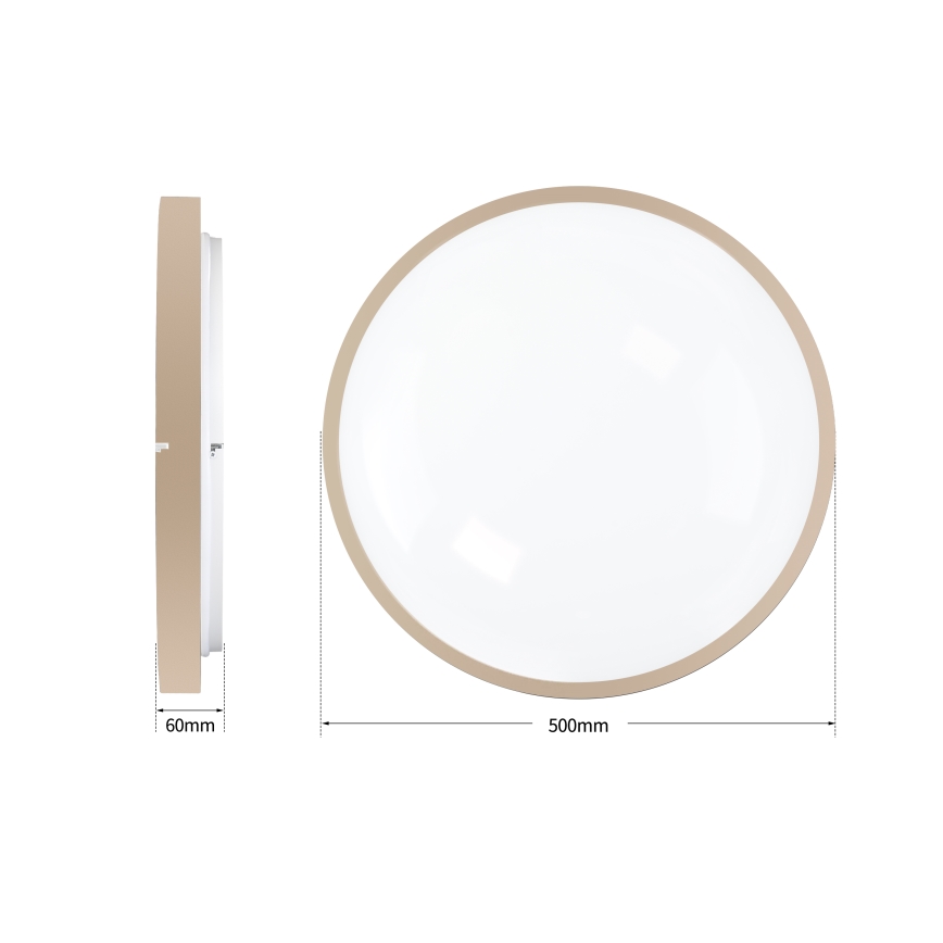 Brilagi - LED Dimmelhető mennyezeti lámpatest GLASS POOL DOUBLE LED/60W/230V 3000-6000K 50 cm bézs + távirányító