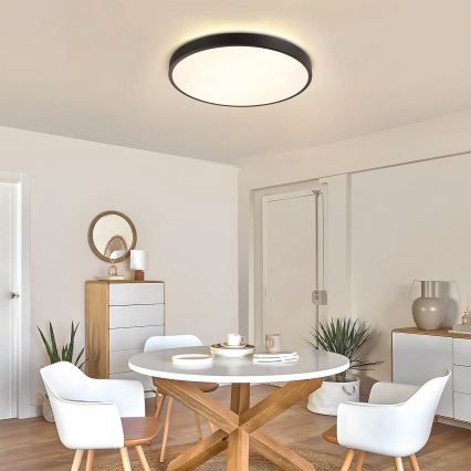 Brilagi - LED dimmelhető mennyezeti lámpatest GLASS POOL DOUBLE LED/60W/230V 3000-6000K 50 cm fekete + távirányító