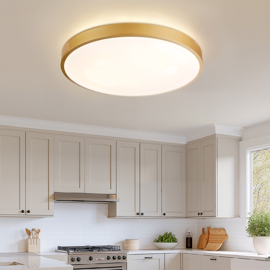 Brilagi - LED dimmelhető mennyezeti lámpa GLASS POOL DOUBLE LED/80W/230V 3000-6000K 60 cm aranyszínű + távirányító