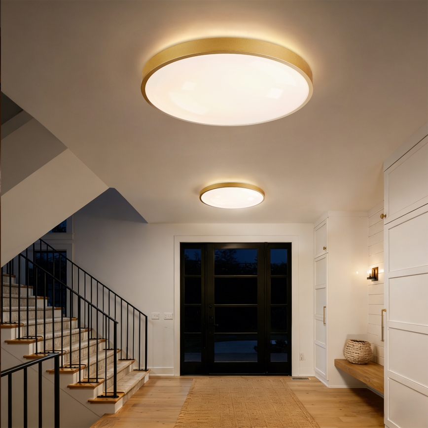 Brilagi - LED dimmelhető mennyezeti lámpa GLASS POOL DOUBLE LED/80W/230V 3000-6000K 60 cm aranyszínű + távirányító