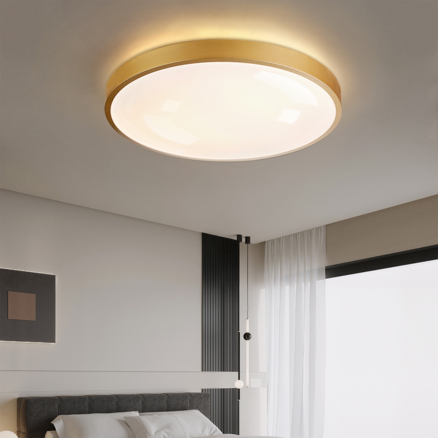 Brilagi - LED dimmelhető mennyezeti lámpa GLASS POOL DOUBLE LED/80W/230V 3000-6000K 60 cm aranyszínű + távirányító