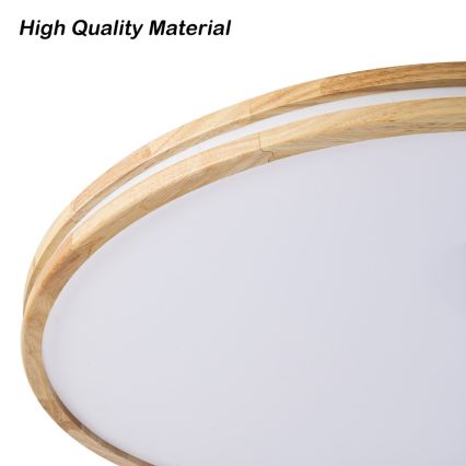 Brilagi - LED dimmelhető mennyezeti lámpa MOLINA LED/100W/230V 3000-6000K tölgy átm. 80 cm + távirányító