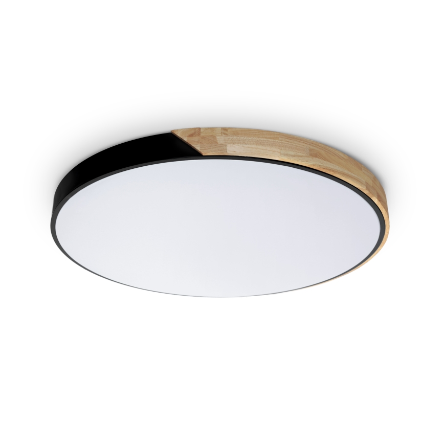 Brilagi - LED dimmelhető mennyezeti lámpatest PILANA LED/72W/230V 3000-6500K tölgy/fekete Ø 80 cm + távirányító