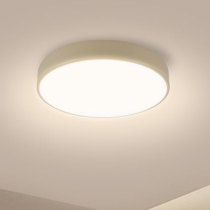 Brilagi - Dimmelhető LED mennyezeti lámpatest POOL LED/36W/230V 3000-6000K átm. 30 cm bézs + távirányítóval
