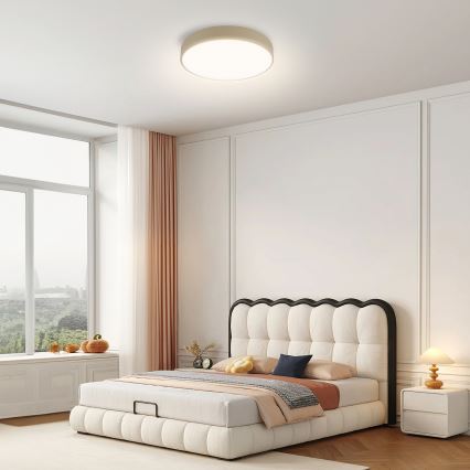 Brilagi - Dimmelhető LED mennyezeti lámpatest POOL LED/36W/230V 3000-6000K átm. 30 cm bézs + távirányítóval