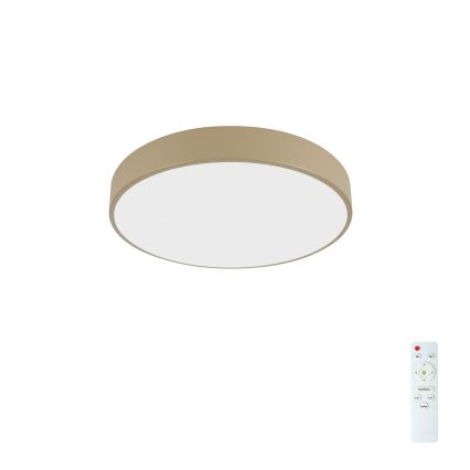 Brilagi - Dimmelhető LED mennyezeti lámpatest POOL LED/36W/230V 3000-6000K átm. 30 cm bézs + távirányítóval