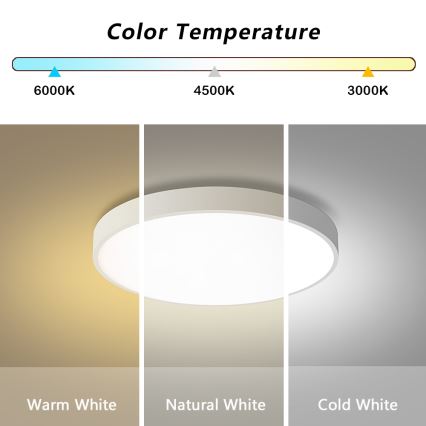 Brilagi - POOL LED dimmelhető mennyezeti lámpatest LED/60W/230V 3000-6000K átm. 60 cm fehér + távirányítóval