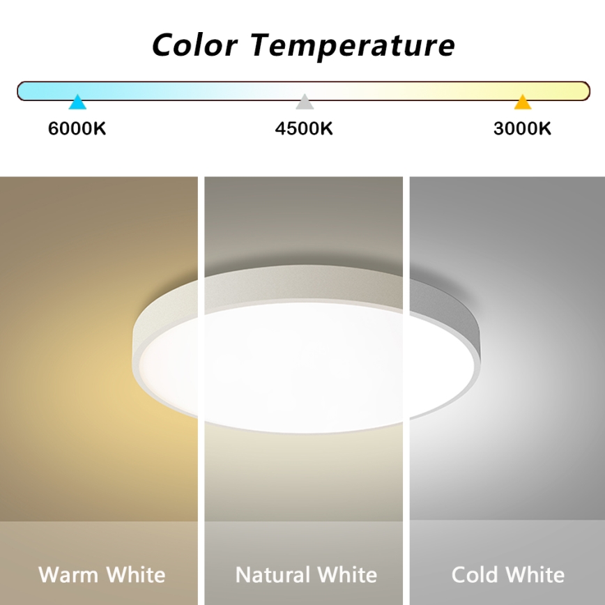 Brilagi - POOL LED dimmelhető mennyezeti lámpatest LED/60W/230V 3000-6000K átm. 60 cm fehér + távirányítóval
