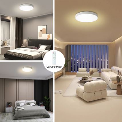 Brilagi - POOL LED dimmelhető mennyezeti lámpatest LED/60W/230V 3000-6000K átm. 60 cm fehér + távirányítóval