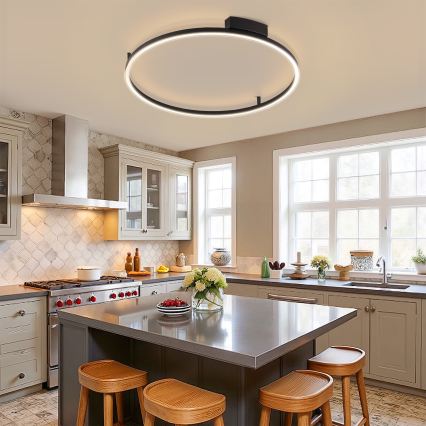 Brilagi - PORTOFINO dimmelhető LED mennyezeti lámpa LED/60W/230V 3000–6000K Ø 80 cm fekete + távirányító