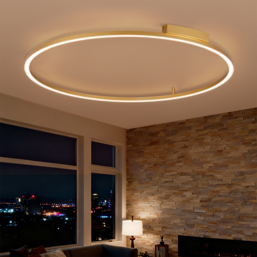 Brilagi - LED dimmelhető mennyezeti lámpa PORTOFINO LED/85W/230V 3000-6000K Ø 120 cm arany + távirányító