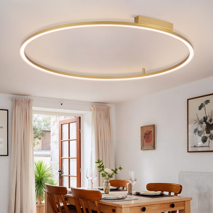 Brilagi - LED dimmelhető mennyezeti lámpa PORTOFINO LED/85W/230V 3000-6000K Ø 120 cm arany + távirányító