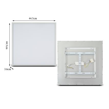 Brilagi - Dimmelhető SLIMFRAME LED mennyezeti lámpatest LED/36W/230V 45x45 cm 3000-6000K fehér + távirányító