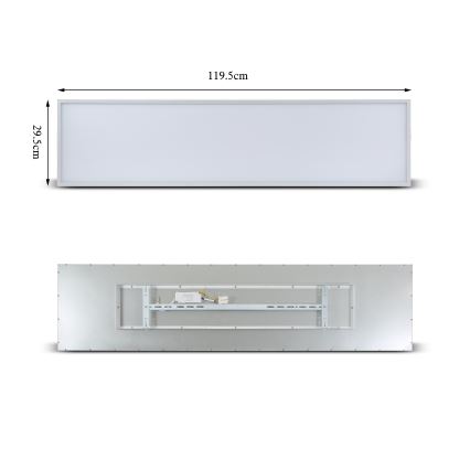 Brilagi - LED dimmelhető mennyezeti lámpa SLIMFRAME LED/58W/230V 120x30 cm 3000-6000K fehér + távirányító