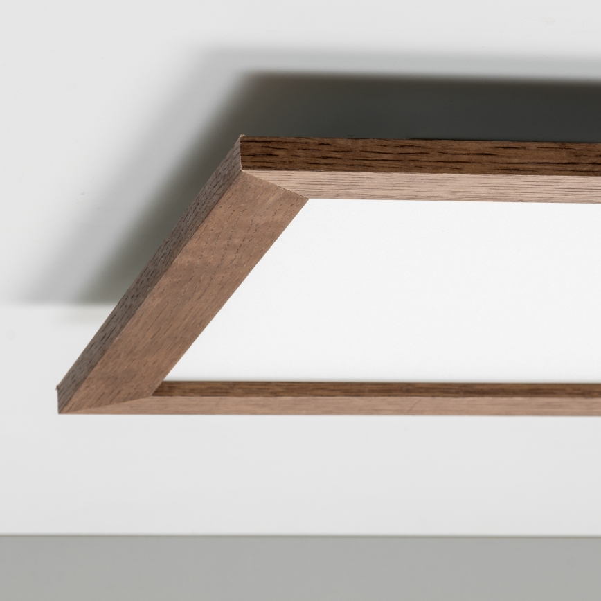 Brilagi - LED dimmelhető mennyezeti lámpatest SLIMFRAME WOOD LED/36W/230V 49,5x49,5 cm 3000-6000K sötétbarna + távirányító