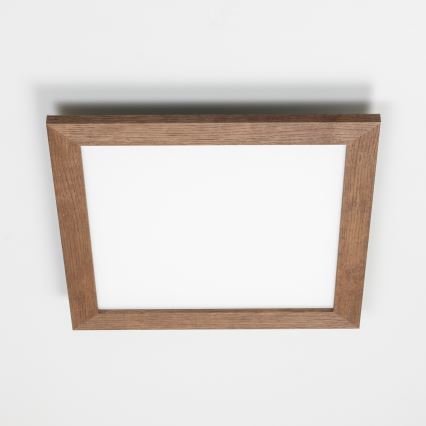 Brilagi - LED dimmelhető mennyezeti lámpatest SLIMFRAME WOOD LED/36W/230V 49,5x49,5 cm 3000-6000K sötétbarna + távirányító
