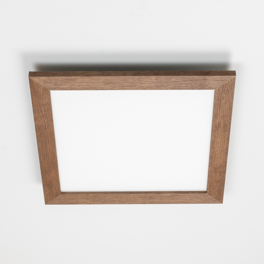 Brilagi - LED dimmelhető mennyezeti lámpatest SLIMFRAME WOOD LED/36W/230V 49,5x49,5 cm 3000-6000K sötétbarna + távirányító
