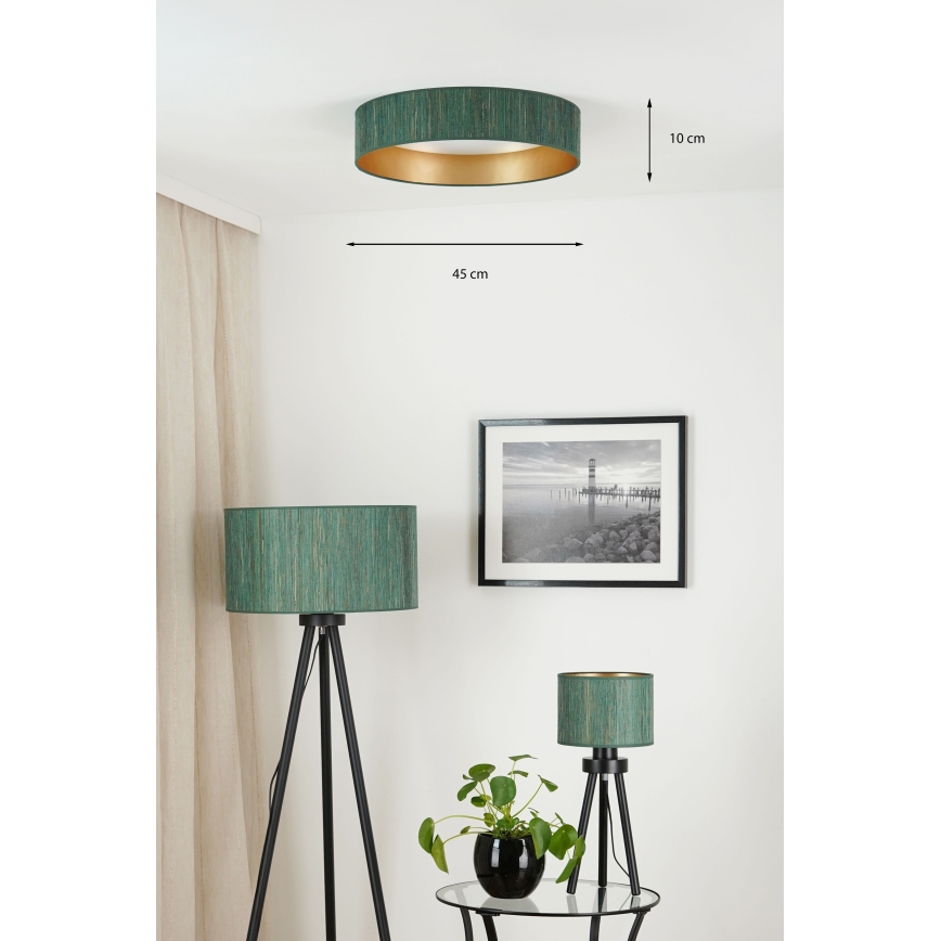 Brilagi - LED dimmelhető mennyezeti lámpatest VEGAS SHINE LED/24W/230V átm. 45 cm 3000/4000/6500K szalma zöld/arany + távirányító
