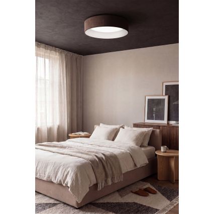 Brilagi - LED dimmelhető mennyezeti lámpatest VELVET SMARTIX LED/24W/230V 3000-6000K átm. 45 cm, barna Wi-Fi Tuya Beacon + távirányító