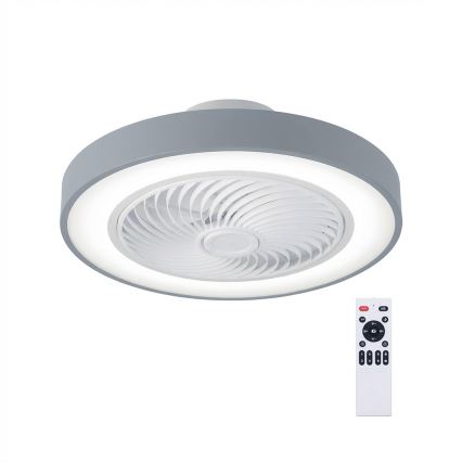 Brilagi - LED dimmelhető ventilátoros mennyezeti lámpa LED/38W/230V 3000-6500K 3000-6500K átm. 50 cm szürke + távirányító