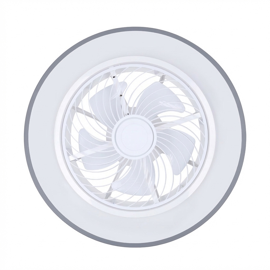 Brilagi - LED dimmelhető ventilátoros mennyezeti lámpa LED/38W/230V 3000-6500K 3000-6500K átm. 50 cm szürke + távirányító