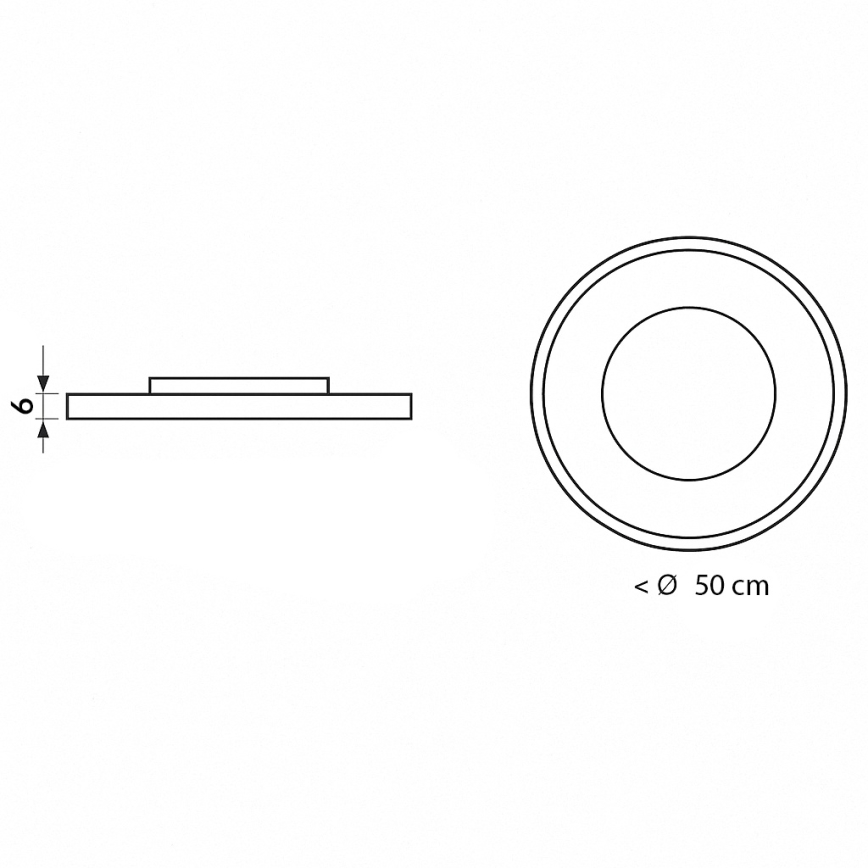 Brilagi - LED dimmelhető mennyezeti lámpatest VIRELA LED/86W/230V 3000-6000K átm. 50 cm + távirányító