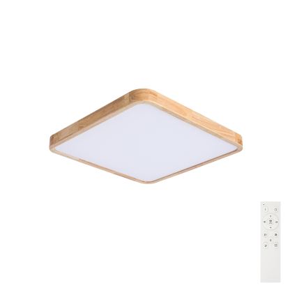 Brilagi - Dimmelhető LED mennyezeti lámpa WOODLINE SQUARE LED/80W/230V 3000-6000K tölgy 60x60 cm + távirányító