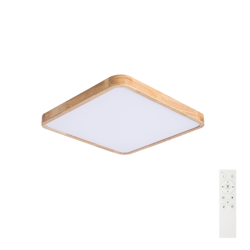 Brilagi - Dimmelhető LED mennyezeti lámpa WOODLINE SQUARE LED/80W/230V 3000-6000K tölgy 60x60 cm + távirányító