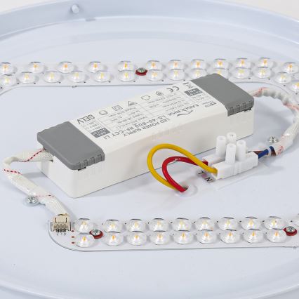 Brilagi - WOODROUND dimmelhető LED mennyezeti lámpa 30 W/230 V, állítható színhőmérséklet 3000–6000 K, Ø 40 cm, fa, CRI 90 + távirányító