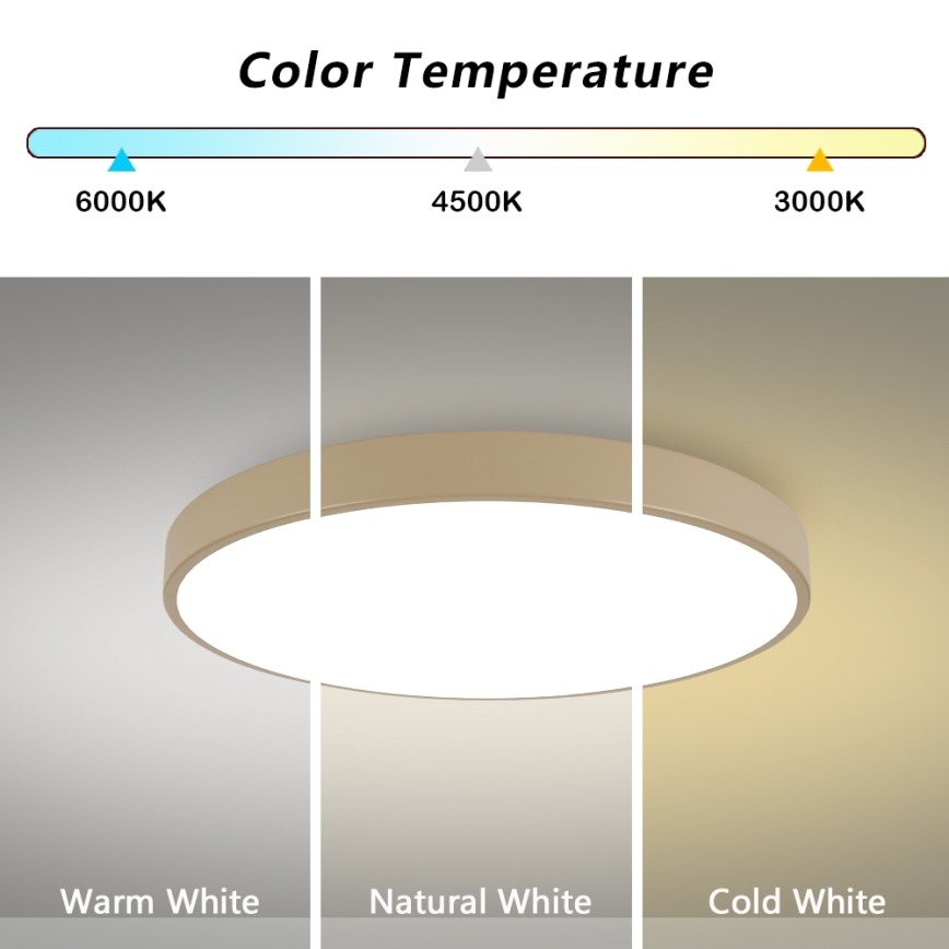 Brilagi - LED dimmelhető mennyezeti lámpa POOL SMART LED/100W/230V 3000-6000K 80 cm bézs Wi-Fi Tuya + távirányító