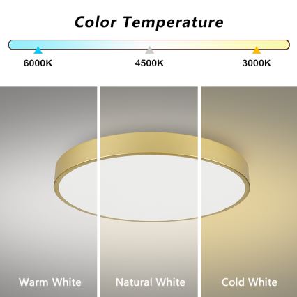 Brilagi - LED Dimmelhető mennyezeti lámpatest POOL SMART LED/100W/230V 3000-6000K 80 cm arany Wi-Fi Tuya + távirányító