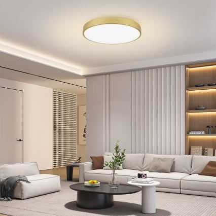 Brilagi - LED Dimmelhető mennyezeti lámpatest POOL SMART LED/100W/230V 3000-6000K 80 cm arany Wi-Fi Tuya + távirányító