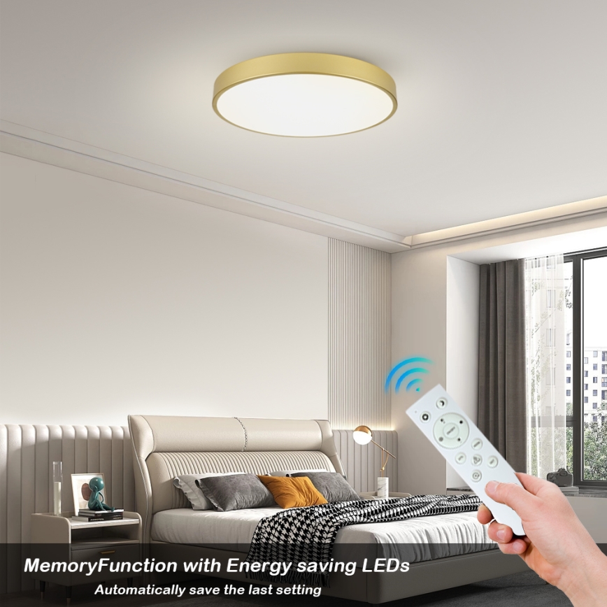 Brilagi - LED Dimmelhető mennyezeti lámpatest POOL SMART LED/100W/230V 3000-6000K 80 cm arany Wi-Fi Tuya + távirányító
