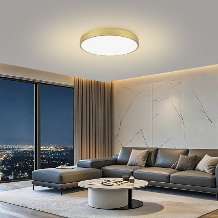 Brilagi - LED Dimmelhető mennyezeti lámpatest POOL SMART LED/100W/230V 3000-6000K 80 cm arany Wi-Fi Tuya + távirányító