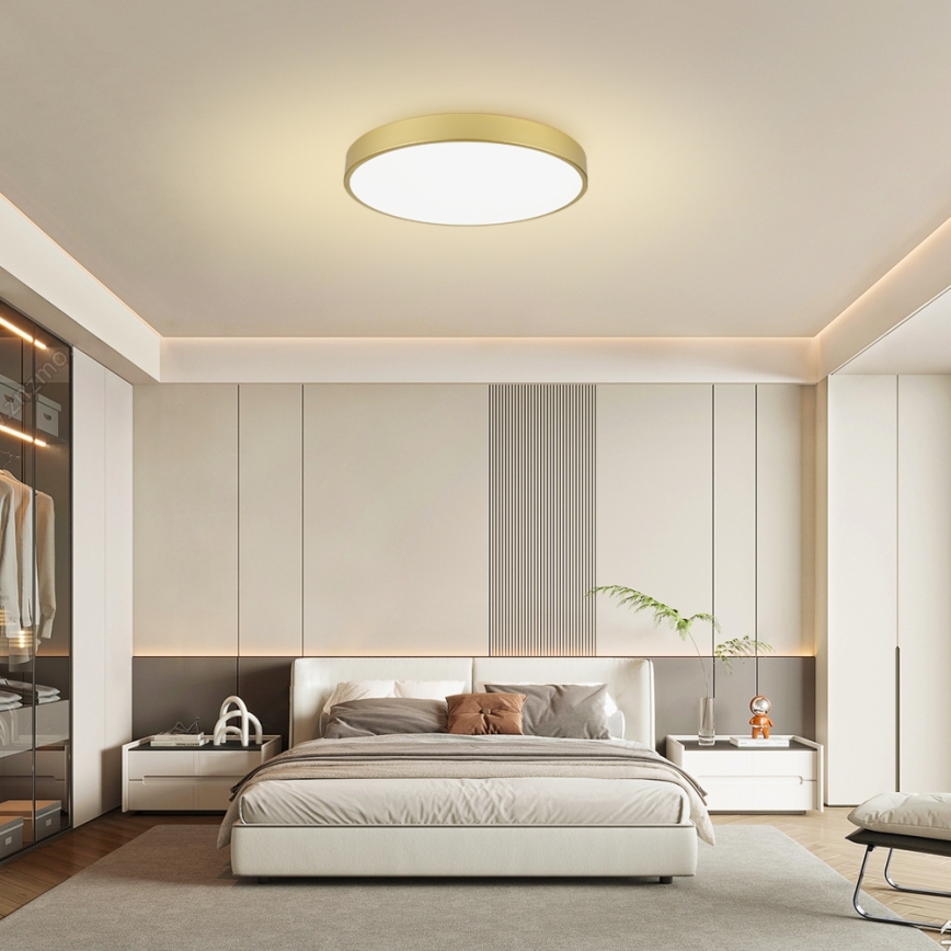 Brilagi - LED Dimmelhető mennyezeti lámpatest POOL SMART LED/100W/230V 3000-6000K 80 cm arany Wi-Fi Tuya + távirányító