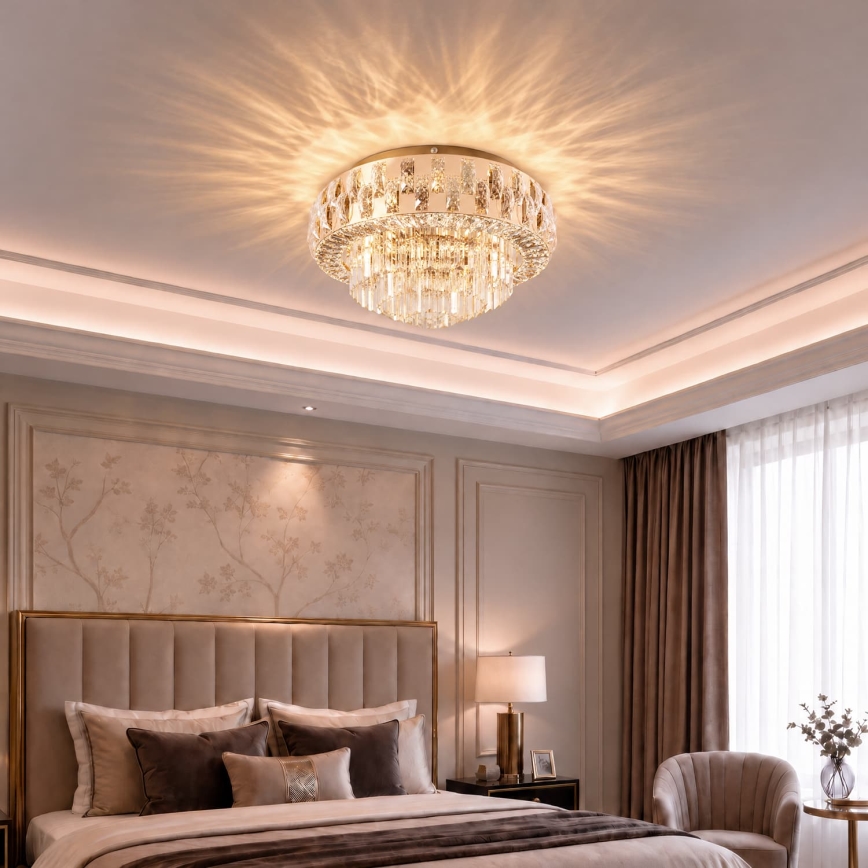 BRILAGI - LED dimmelhető mennyezeti lámpatest AURELIA LED/45W/230V 3000–6000K Ø50 cm arany + távirányító