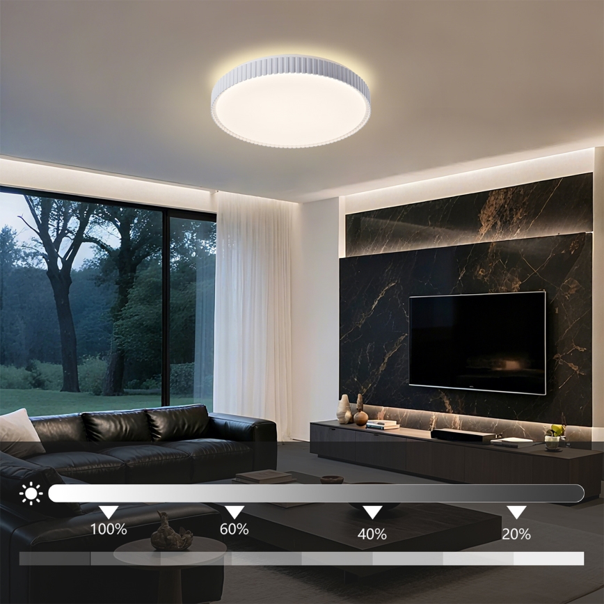 Brilagi - Fényerőszabályozható LED mennyezeti lámpa CORVO LED/72W/2300V 3000-6000K fehér átm. 50 cm + távirányító