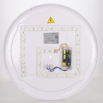 Brilagi - FLOCO LED dimmelhető mennyezeti lámpa LED/48W/230V 3000–6500 K, átm. 40 cm, fa dekor/fekete + távirányító
