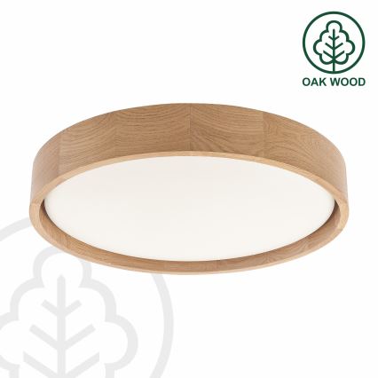 Brilagi - LED dimmelhető mennyezeti lámpa MANAROLA SMART LED/24W/230V 3000-6000K Wi-Fi Tuya Beacon átm. 41 cm tölgy + távirányító