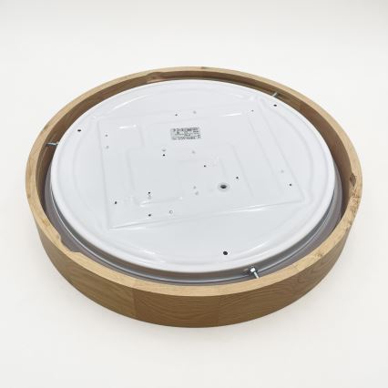 Brilagi - LED dimmelhető mennyezeti lámpa MANAROLA SMART LED/24W/230V 3000-6000K Wi-Fi Tuya Beacon átm. 41 cm tölgy + távirányító
