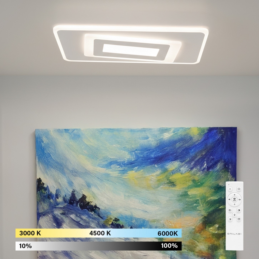 Brilagi - Dimmelhető LED mennyezeti lámpa MODERN LED/51W/230V 3000-6000K 20x40 cm + távirányító